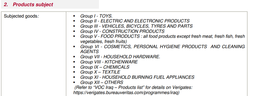IRCスキーム　VOC対象品/規格一覧　参考画像