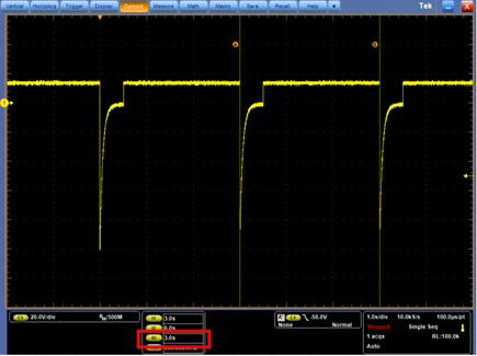 印加周期3.0秒時の波形例