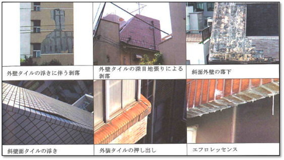 建物外部の老朽化の事例画像