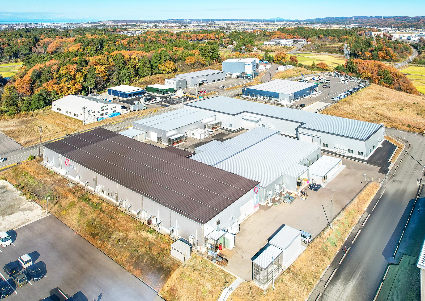 上空から見た工場の全体像