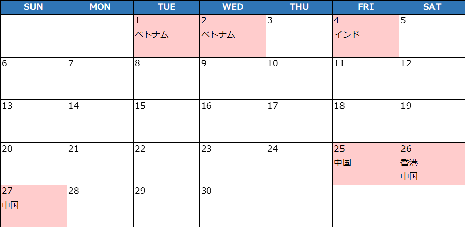ラボスケジュール:2026年9月